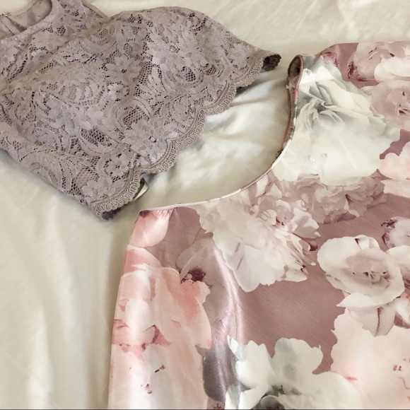 [SOLD] Two Piece Halter Prom Dress - Picture 3 of 5